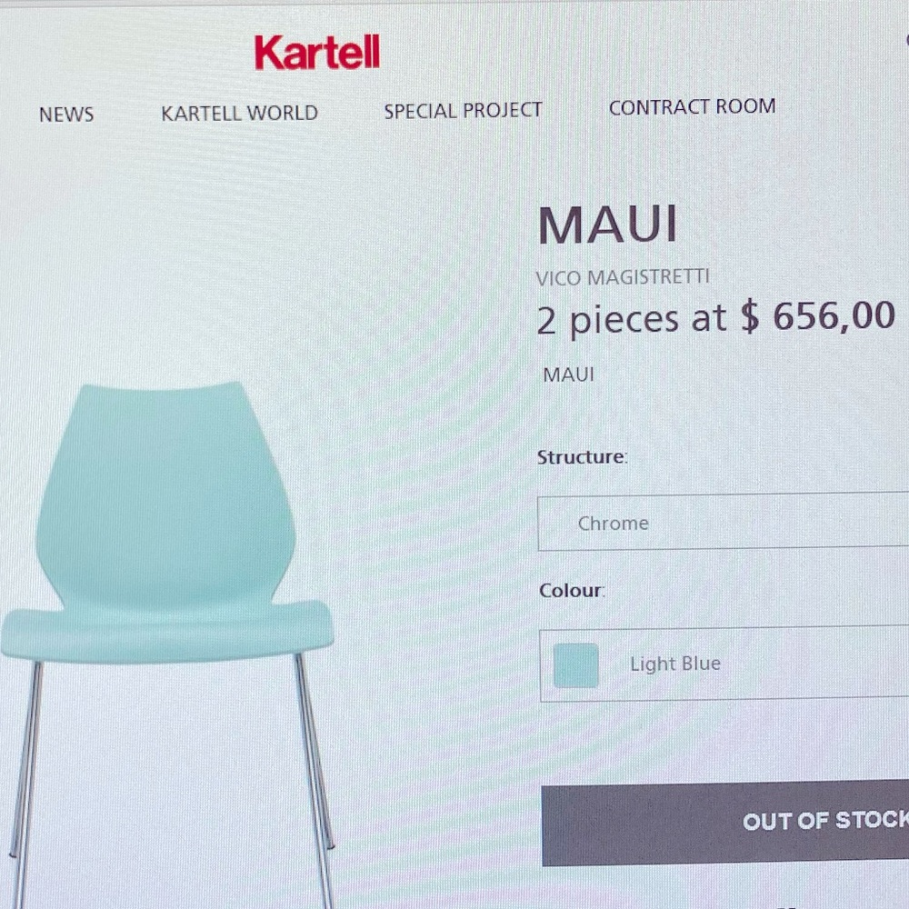 Pair of Kartell MAUI Chairs
